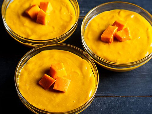 Indian Mango Dessert
 mango pudding recipe thai style mango pudding recipe with