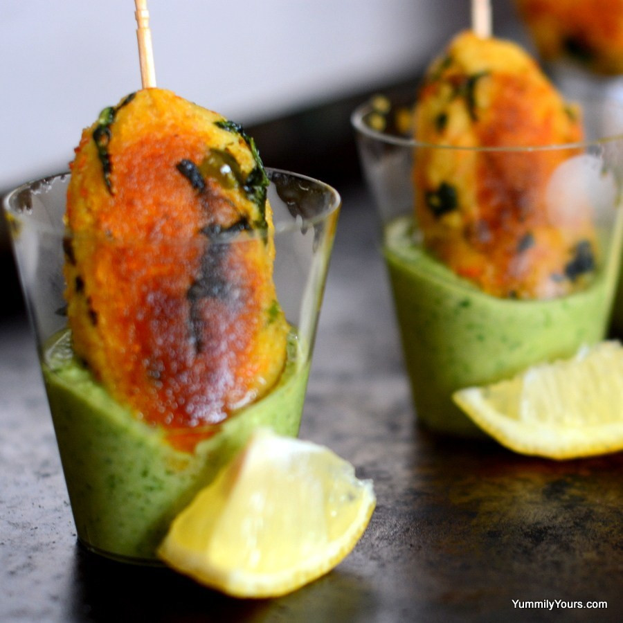 Indian Veg Appetizers
 COCKTAIL IDLI KEBABS WITH CHUTNEY SHOTS Yummily Yours