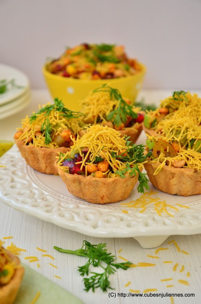 Indian Vegetarian Appetizers
 Fruity Tart Chaat apps Pinterest