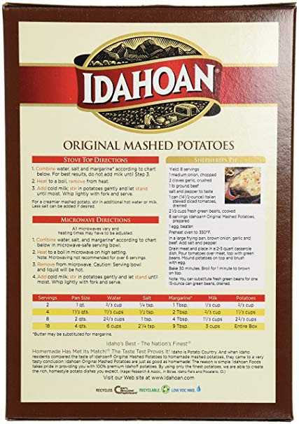 Instant Mashed Potatoes Directions
 Idahoan Mashed Potatoes Recipes – Besto Blog