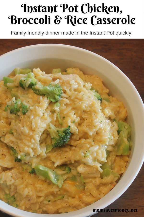 Instant Pot Chicken And Broccoli
 Instant Pot Chicken Broccoli & Rice Casserole Dinner