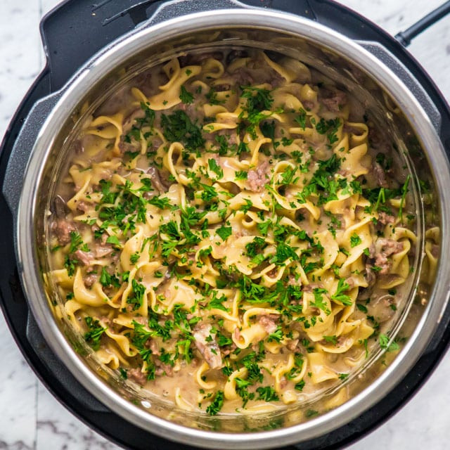 Instant Pot Ground Beef Stroganoff
 Instant Pot Beef Stroganoff Jo Cooks