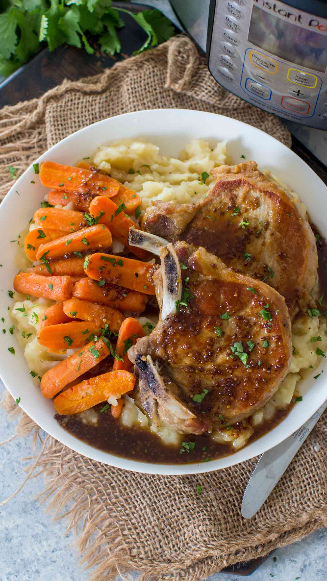 Instant Pot Pork Chops And Potatoes
 Instant Pot Apple Cider Pork Chops Video Sweet and