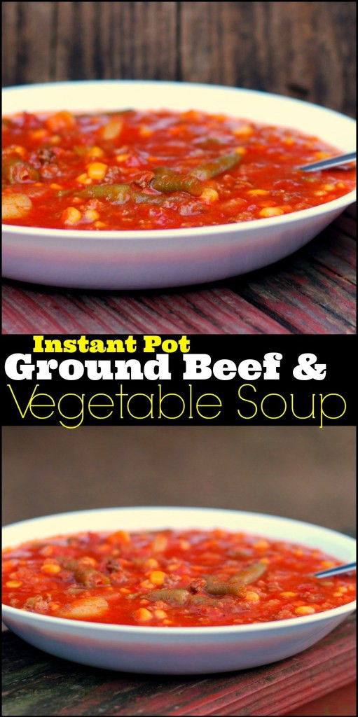 Instant Pot Recipes Ground Beef
 Instant Pot Ground Beef & Ve able Soup Aunt Bee s Recipes