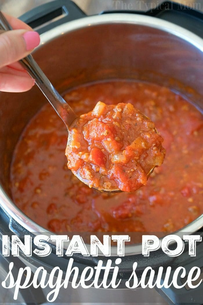 Instant Pot Tomato Sauce
 Homemade Instant Pot Spaghetti Sauce · The Typical Mom