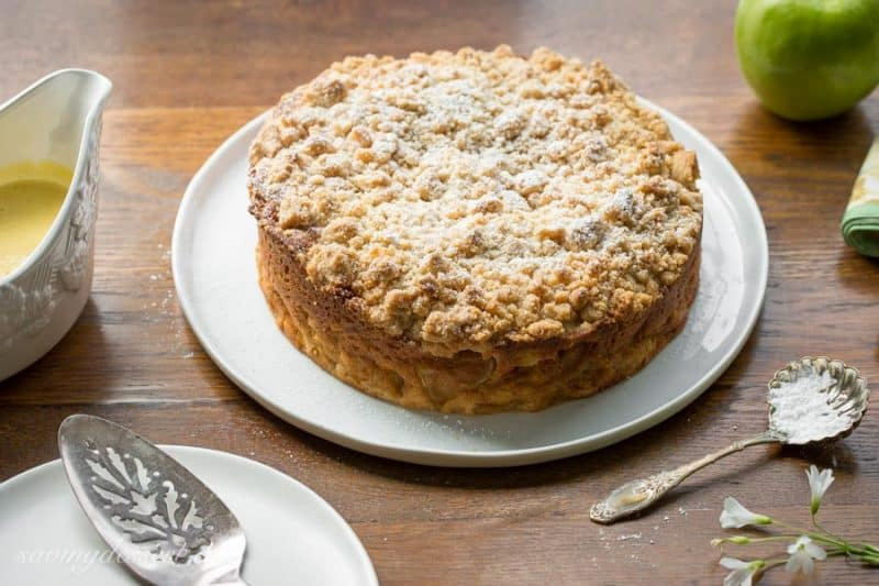 Irish Apple Cake
 Irish Apple Crumble Cake with Apple Brandy Sauce Saving