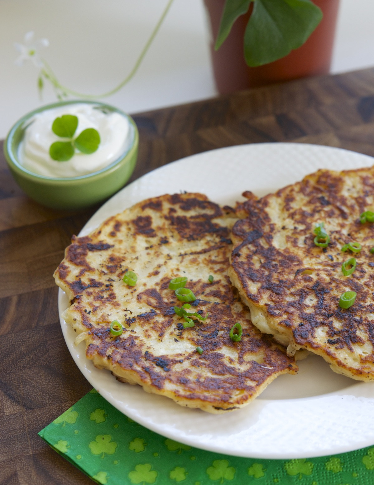 Irish Potato Pancakes
 Luck of the Irish the dinnervine