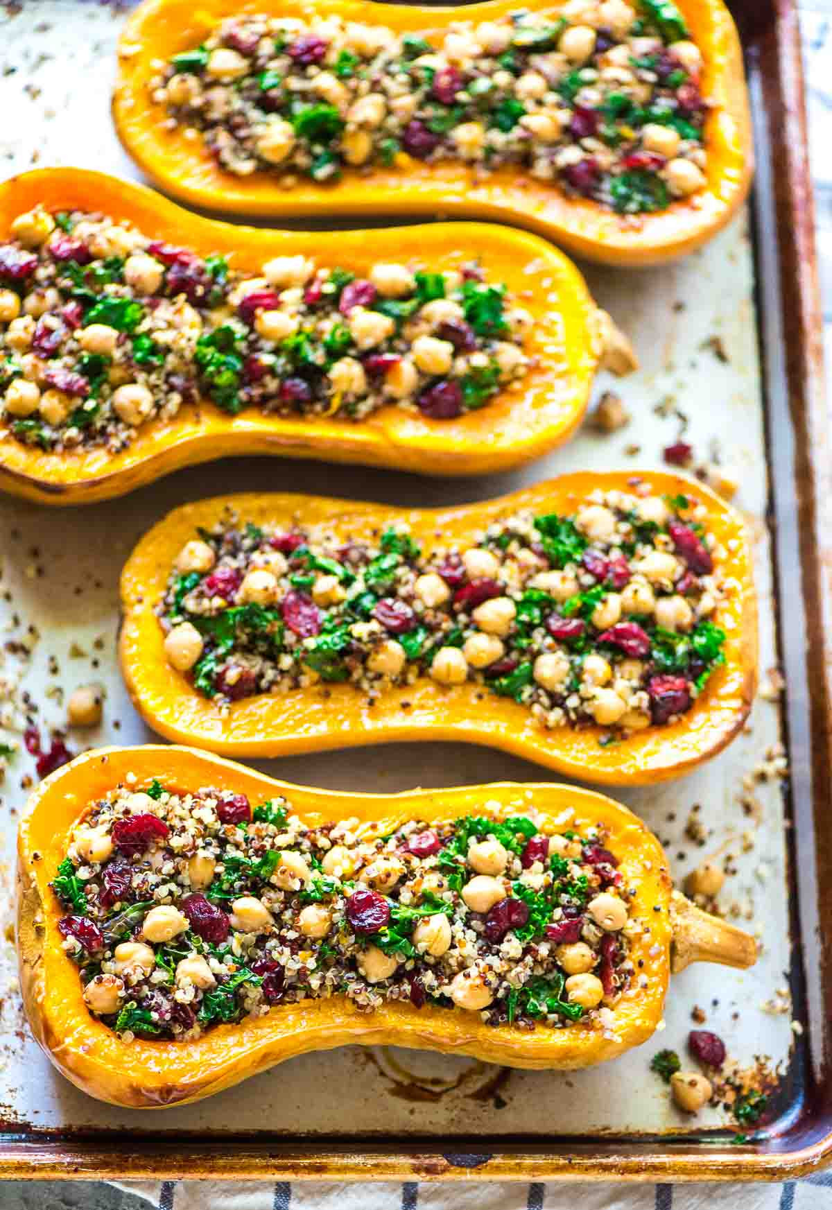 Is Butternut Squash Healthy
 Quinoa Stuffed Butternut Squash with Cranberries and Kale