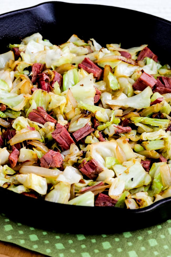 Is Cabbage Low Carb
 Low Carb Fried Cabbage with Corned Beef Kalyn s Kitchen