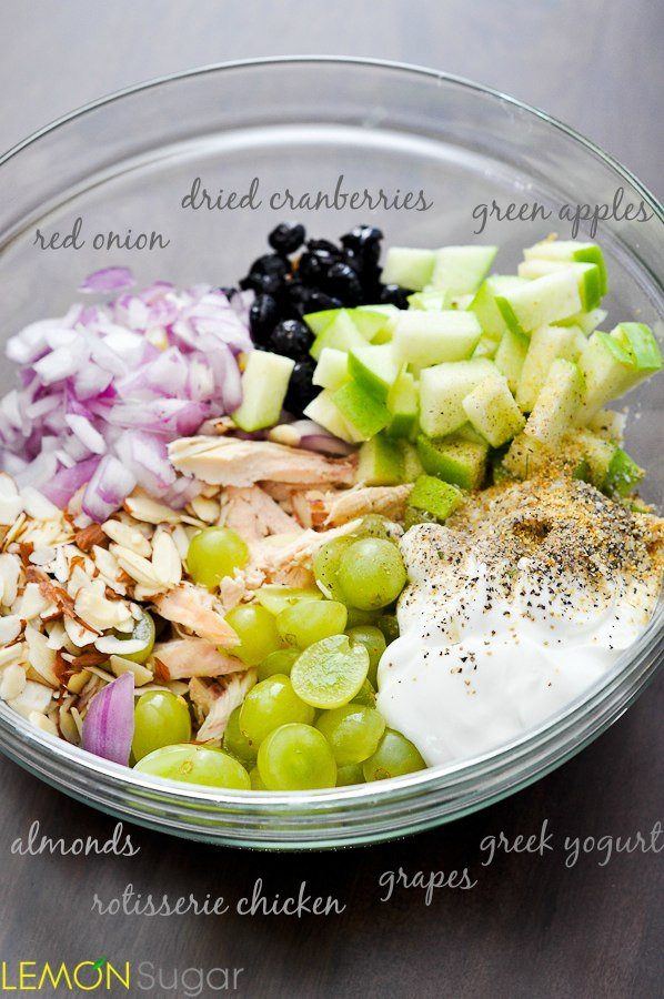 Is Chicken Salad Healthy
 chicken salad recipe with grapes and apples and almonds