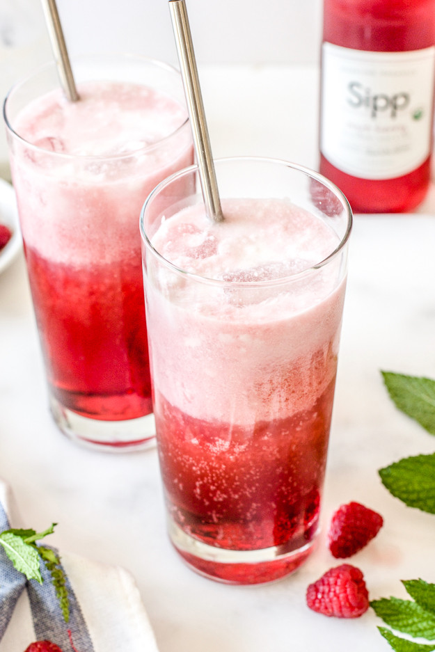 Italian Alcoholic Drinks
 Mint Blackberry Raspberry Vegan Italian Cream Sodas