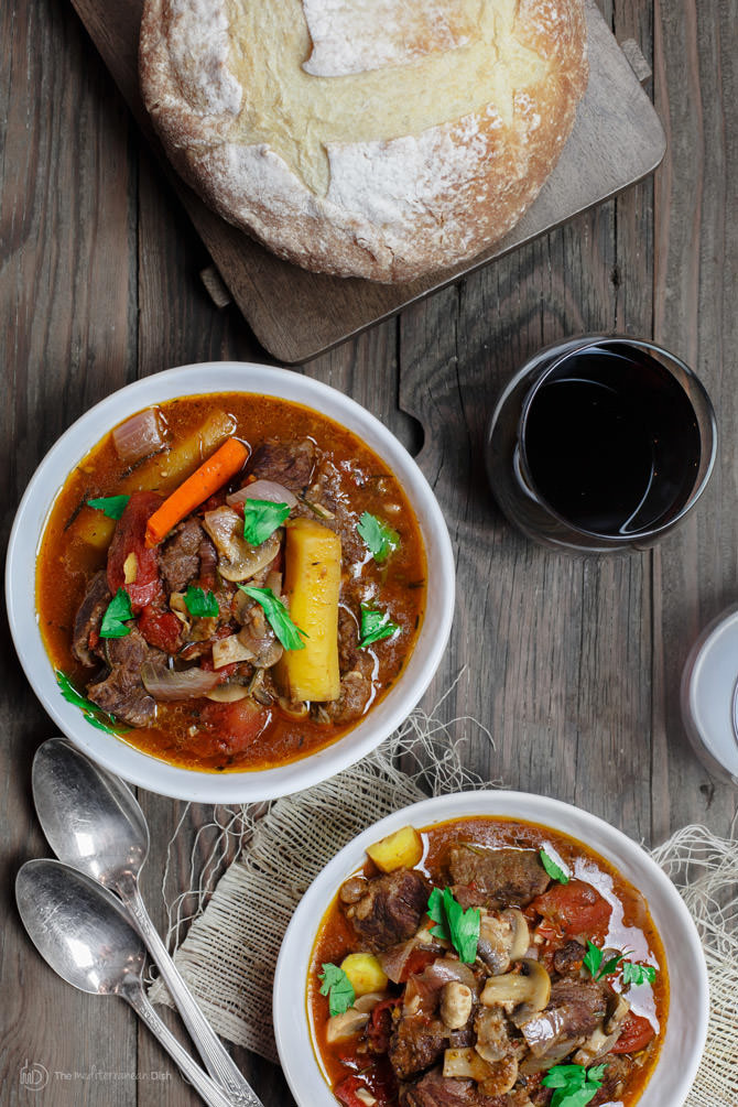 Italian Beef Stew
 Rustic Italian Beef Stew in Crock Pot