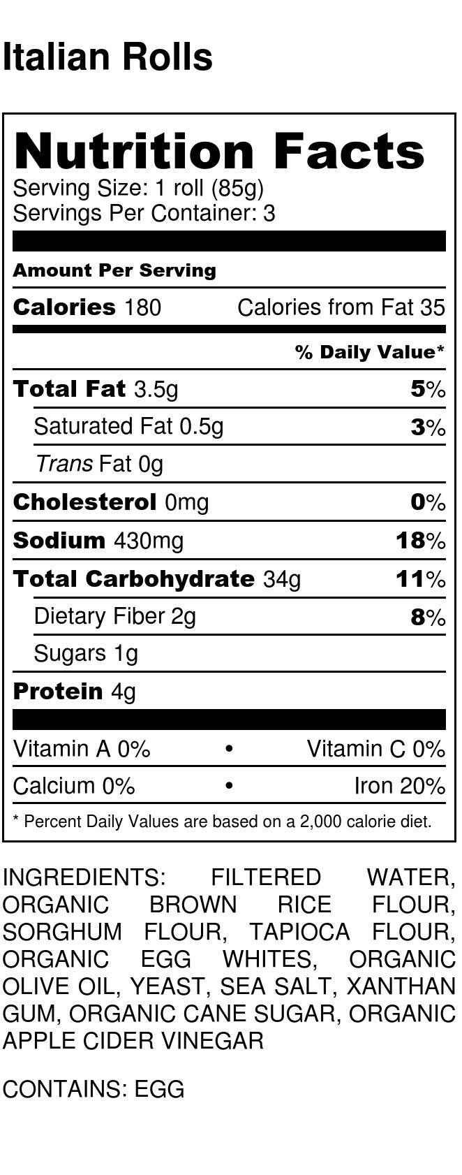 Italian Bread Calories
 Wonder Clic White Bread Nutrition Facts Nutrition Ftempo