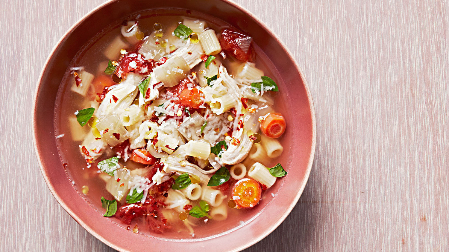 Italian Chicken Soup
 Italian Chicken Soup with Pasta and Tomatoes