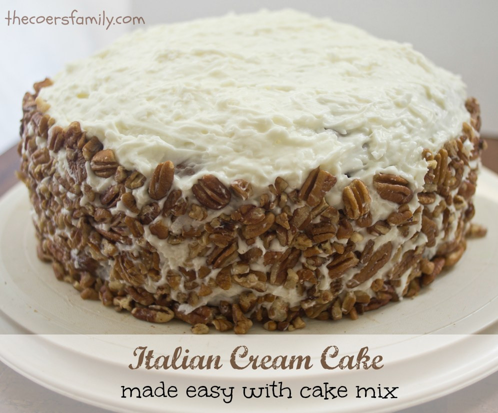 Italian Cream Cheese Cake
 Italian Cream Cake with Cake Mix The Coers Family