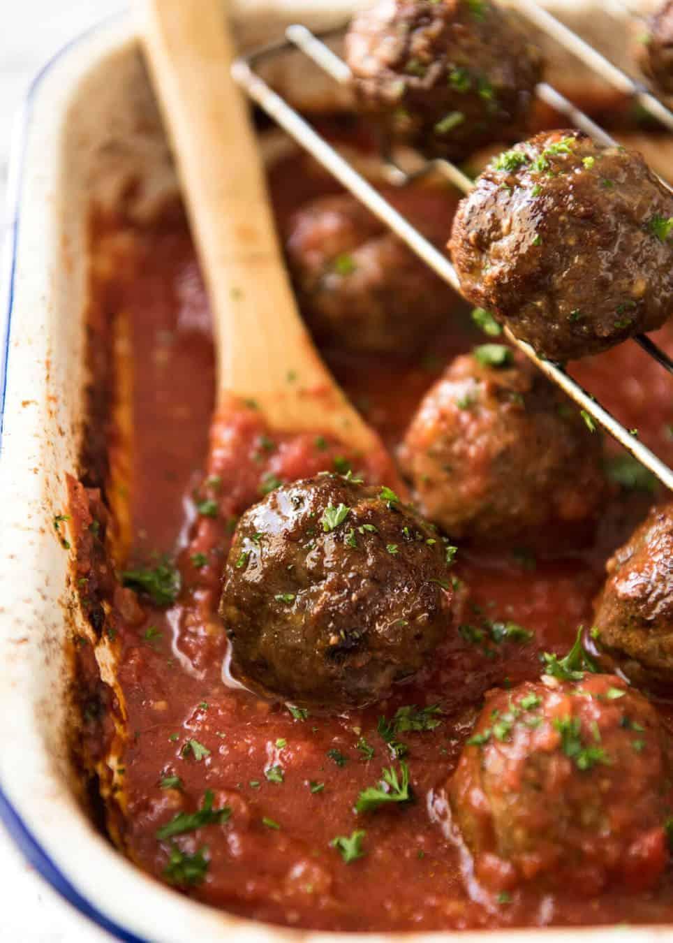 Italian Meatball Recipes
 Oven Baked Italian Meatballs