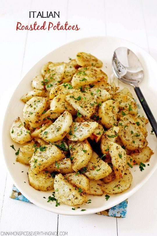 Italian Roasted Potatoes
 Italian Roasted Garlic & Parmesan Potatoes