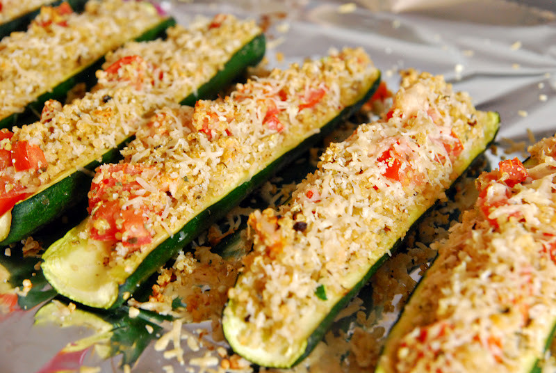 Italian Stuffed Zucchini Boats
 Frugally Foodulgent Quinoa Stuffed Italian Zucchini Boats