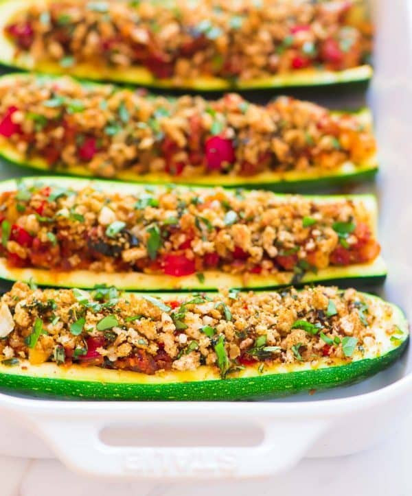 Italian Stuffed Zucchini Boats
 Zucchini Boats with Italian Turkey Sausage and Parmesan