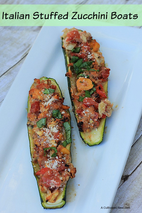 Italian Stuffed Zucchini Boats
 Italian Stuffed Zucchini Boats