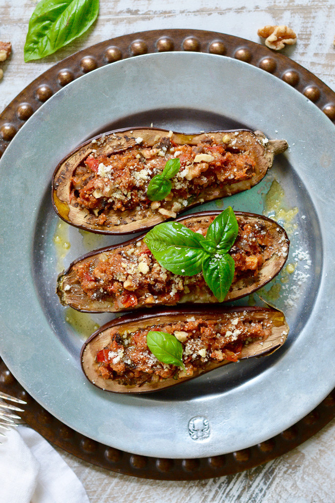 Italian Word For Eggplant
 Italian Eggplant with Walnut Stuffing Ciao Chow Bambina