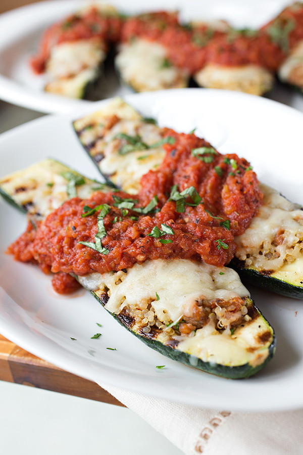 Italian Zucchini Boats
 Cheesy Italian Grilled Zucchini Boats with Spicy Sausage