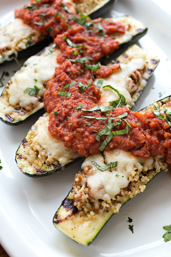 Italian Zucchini Boats
 Cheesy Italian Grilled Zucchini Boats with Spicy Sausage