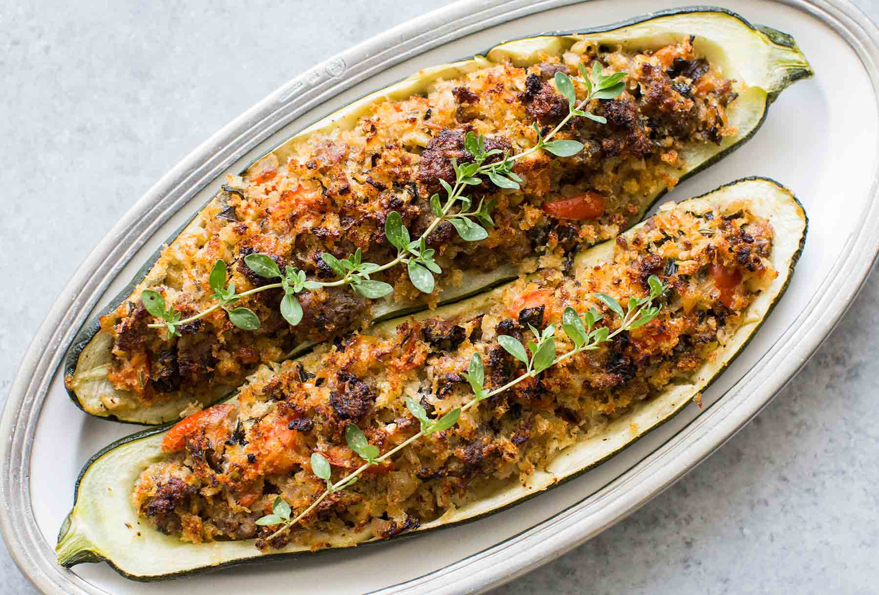 Italian Zucchini Recipes
 Italian Sausage Stuffed Zucchini Recipe