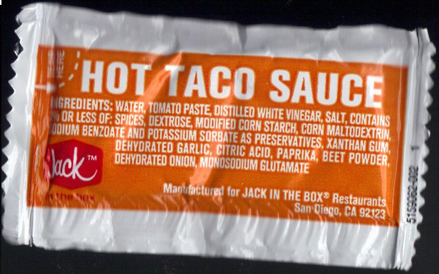 Jack In The Box Sauces
 Category Condiments packaging pedia