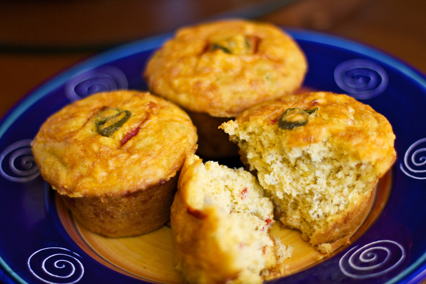 Jalapeno Cornbread Muffins
 Jalapeño Cheddar Cornbread Muffins