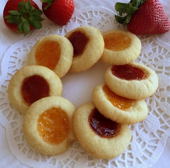 Jam Filled Cookies
 Eggless Jam Filled Thumbprint Cookies Recipe by Archana s