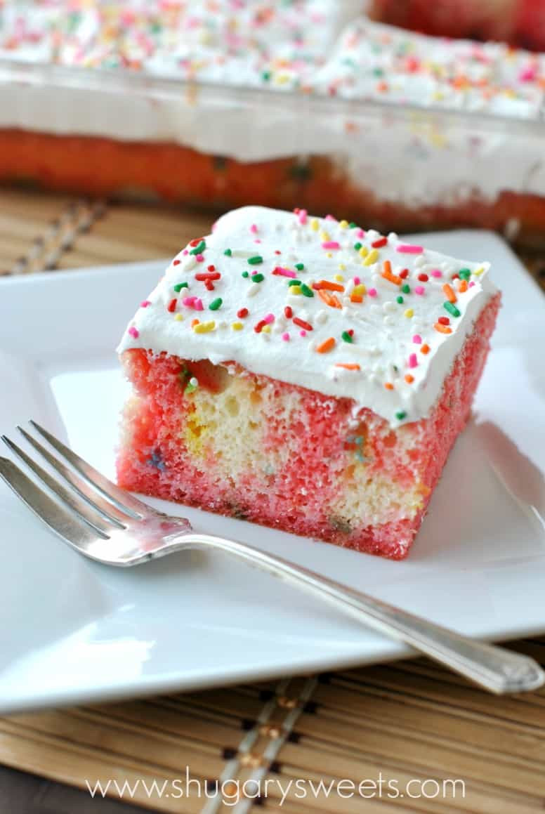 Jello Cake Recipe
 Strawberry JELL O Poke Cake Shugary Sweets