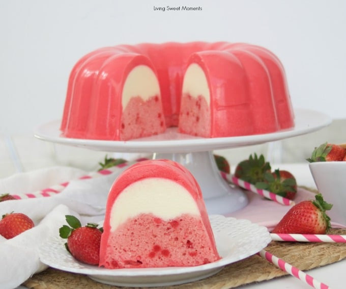 Jello Cake Recipe
 Strawberry Flan Jello Cake Recipe Living Sweet Moments