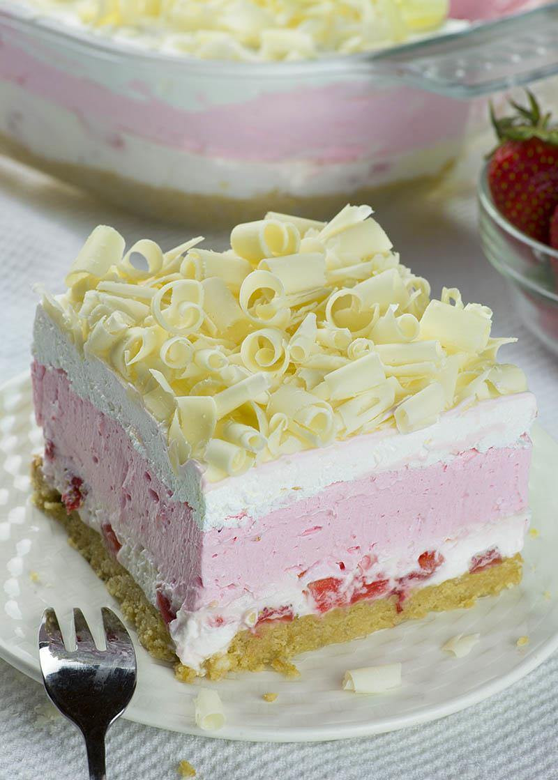 Jello Gelatin Desserts
 No Bake Strawberry Jello Lasagna OMG Chocolate Desserts