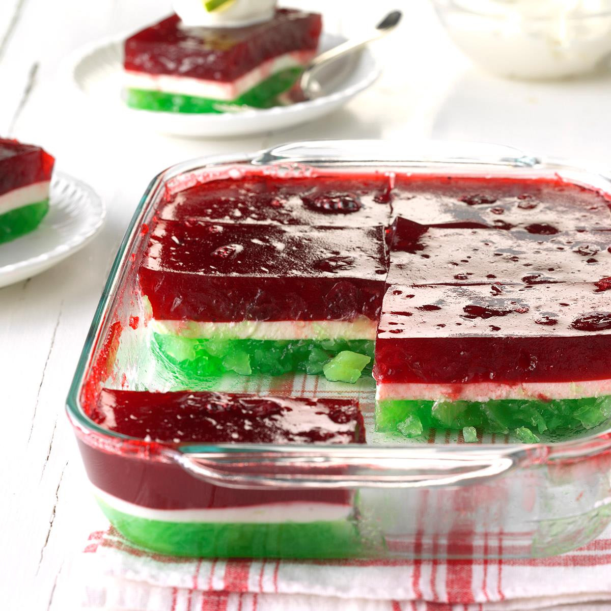 Jello Gelatin Desserts
 Layered Christmas Gelatin Recipe