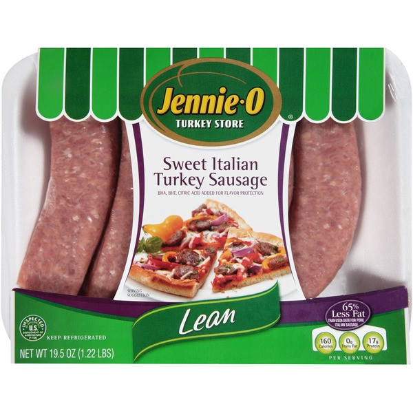 Jennie O Turkey Sausage
 Jennie O Sweet Italian Lean Turkey Sausage from Mariano