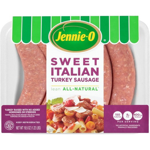 Jennie O Turkey Sausage
 Jennie O Turkey Store Lean Sweet Italian Turkey Sausage 19