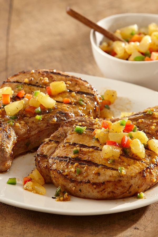 Jerk Pork Chops
 Jamaican Jerk Pork Chops with Island Salsa