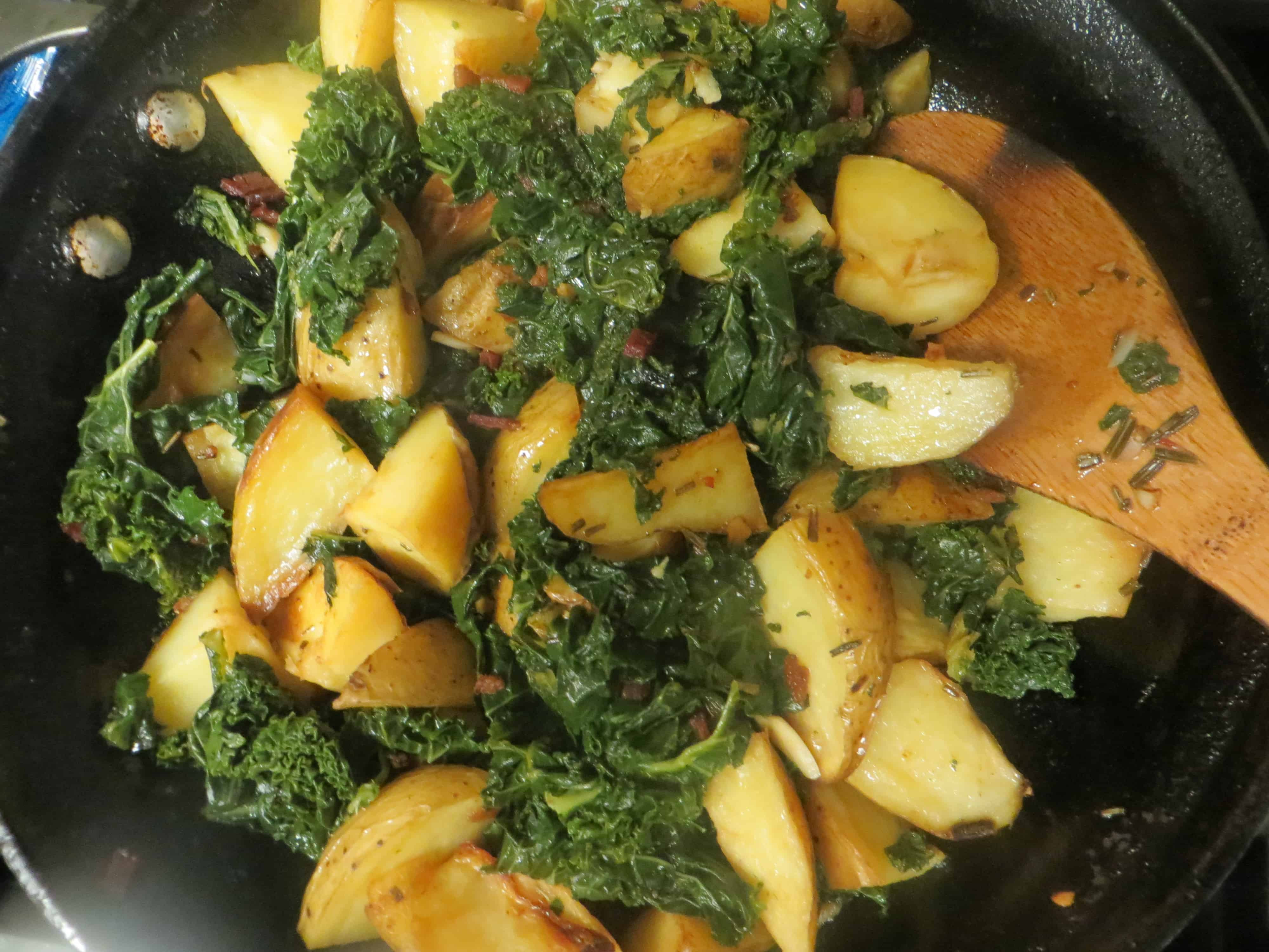 Kale Dinner Recipes
 Family friendly kale potato and bacon dinner