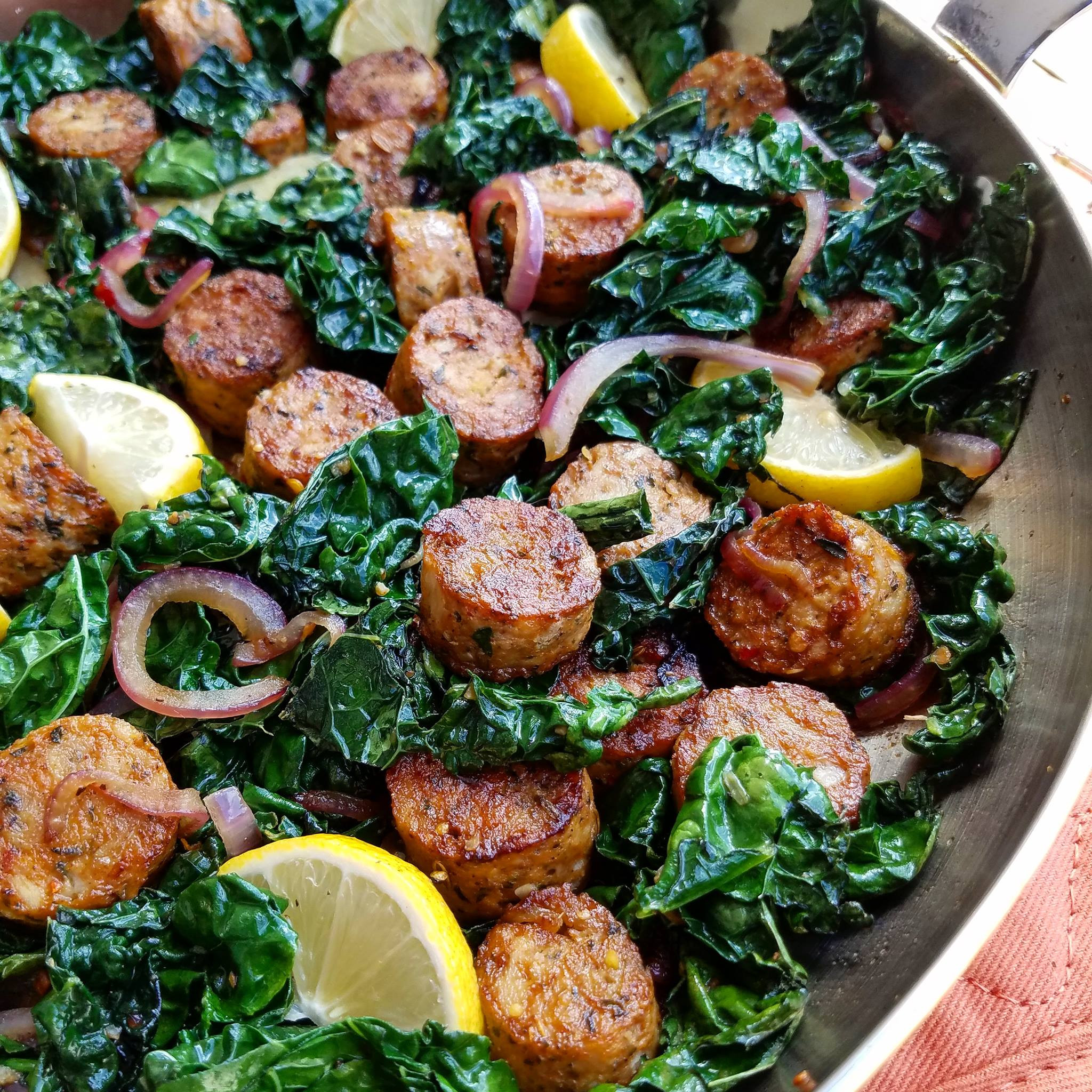 Kale Dinner Recipes
 Lemon Pepper Chicken Sausage Kale Stir Fry