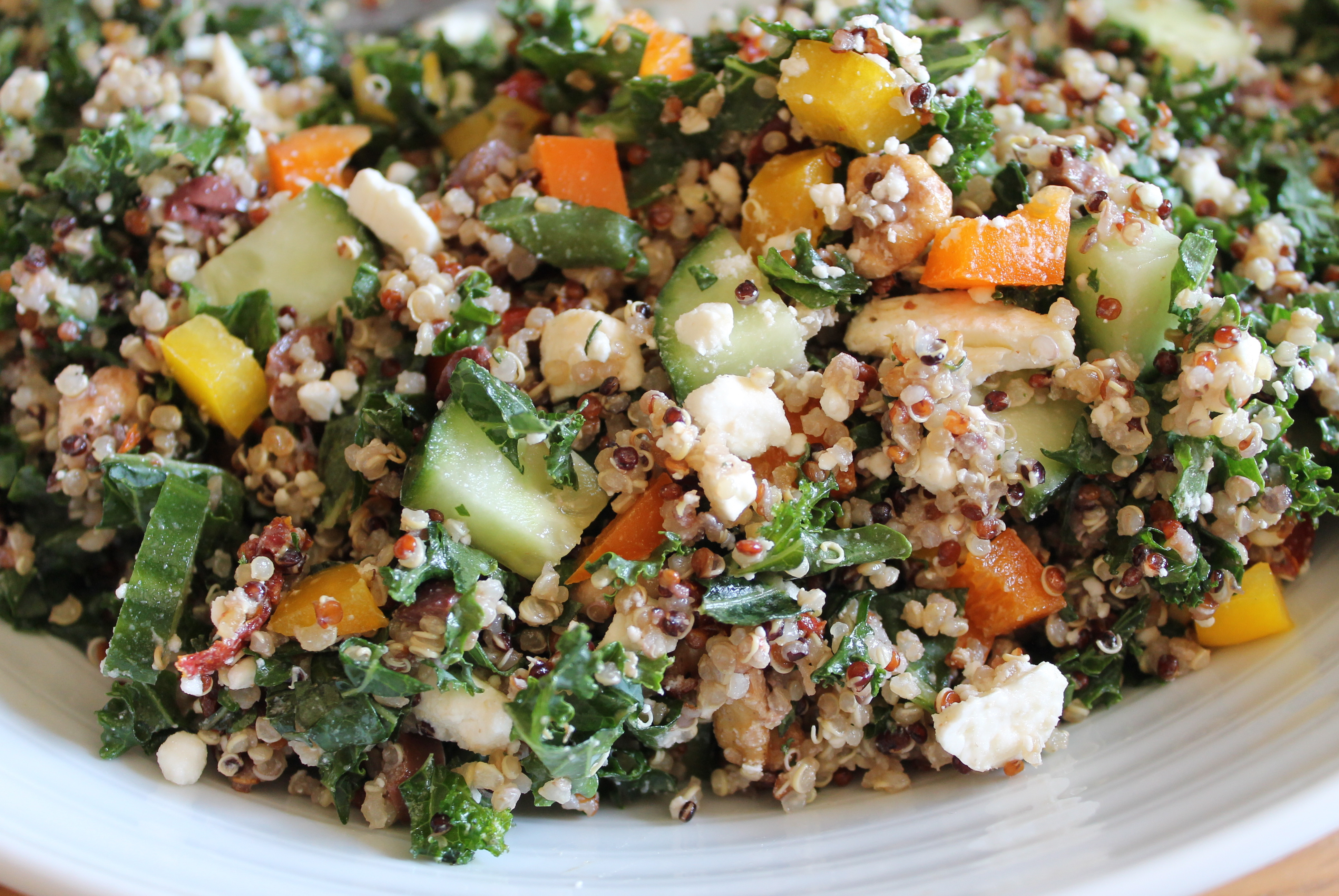 Kale Quinoa Salad
 Mediterranean Kale & Quinoa Salad