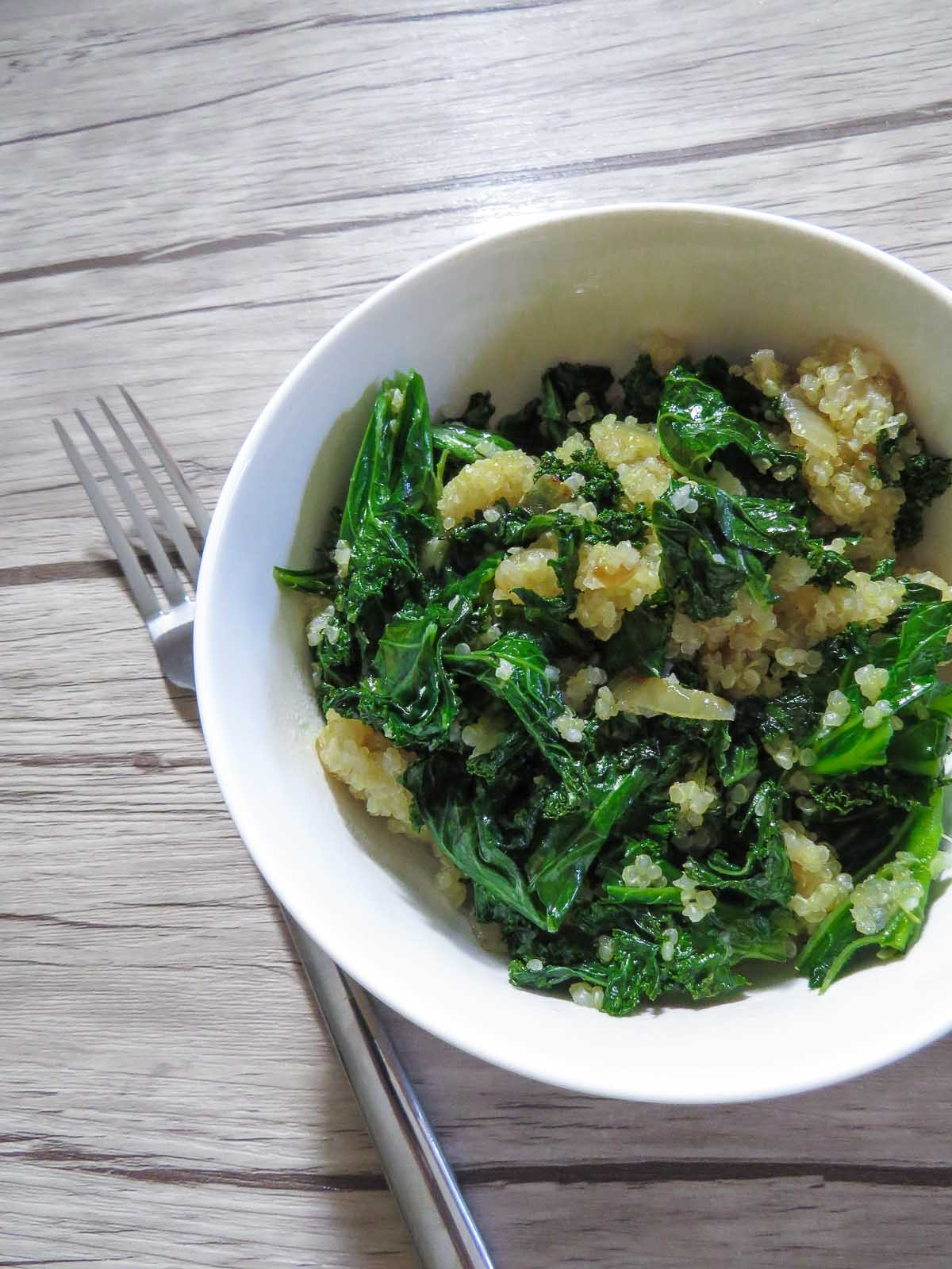 Kale Quinoa Salad
 Warm Garlicky Kale & Quinoa Salad – The Beader Chef