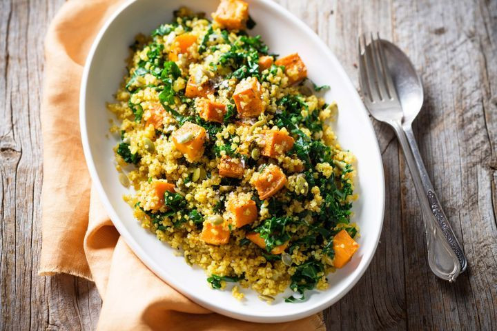 Kale Recipes Vegan
 Kale quinoa and roasted pumpkin pilaf