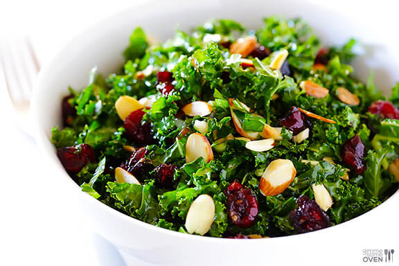 Kale Salad Recipes
 Kale Salad with Warm Cranberry Vinaigrette