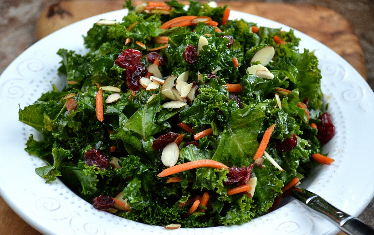 Kale Salad Recipes
 Kale Salad with Cranberries & Almonds