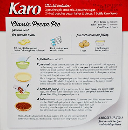 Karo Syrup Pecan Pie Recipe
 Karo Classic Pecan Pie Baking Kit Food Beverages Tobacco