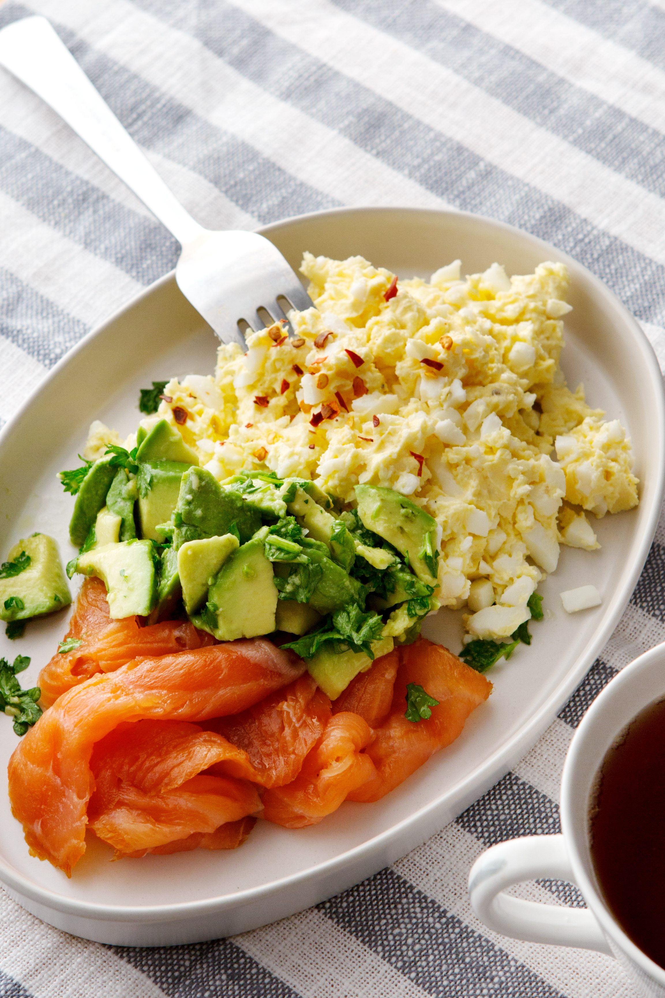 Keto Breakfast Eggs
 Keto egg butter with smoked salmon and avocado Diet Doctor