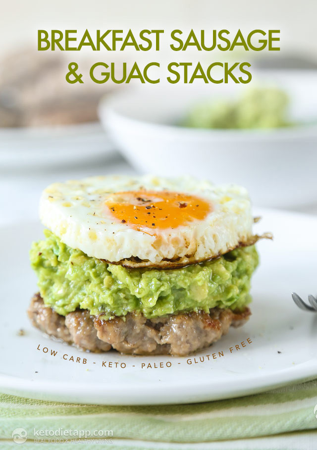 Keto Breakfast Recipes
 Keto Breakfast Sausage & Guac Stacks