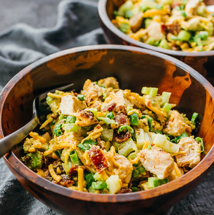 Keto Chicken Salad
 Keto Chicken Salad With Bacon Avocado & Caesar Dressing