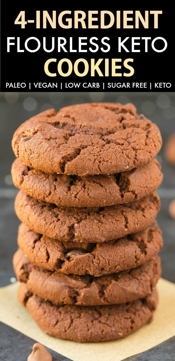 Keto Chocolate Cookies
 Flourless Keto Chocolate Cookies Low Carb Paleo Vegan